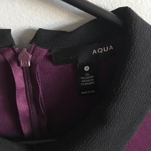 Aqua brand purple dress with Peter Pan collar - Picture 4 of 7